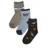 365 Σετ 3 Παιδικές Κάλτσες Αγόρι Nice Day Βαμβάκι Μπλέ - Γκρί