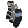 365 Σετ 3 Παιδικές Κάλτσες Αγόρι Stay Cool Βαμβάκι Μπλέ - Γκρί