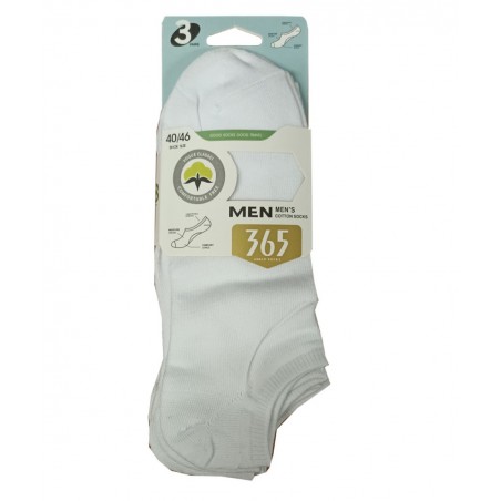 JOIN Ανδρικές Κοφτές Κάλτσες Βαμβακερές 6 Ζεύγη Μαζί Μονόχρωμες ΑΣΠΡΟ