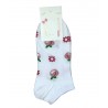 DEMEN SET 3 Γυναικείες Κάλτσες Σοσόνι Fruits Βαμβάκι Normal Fit Λευκό - Σιελ - Ανθρακί