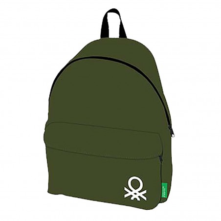 Τσάντα Εφηβική Χακί United Colors of Benetton 41x30x17cm