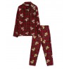 COOL Γυναικεία Πυτζάμα Καρο Αρκουδακια Με Κουμπακια Κοκινο