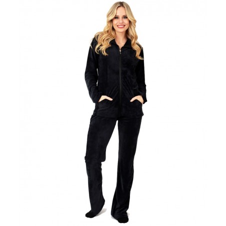 23635-02 LYDIA CREATIONS ΣΕΤ ΓΥΝΑΙΚΕΙΑ ΒΕΛΟΥΤΕ ΖΑΚΕΤΑ ΓΙΑΚΑΣ ΦΟΡΜΑ ΜΑΥΡΟ