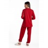RELAX ΣΕΤ ΓΥΝΑΙΚΕΙΑ ΠΥΤΖΑΜΑ NORMAL FIT ΠΟΛΥΕΣΤΕΡΑΣ- ΒΑΜΒΑΚΙ 3225032 ΚΟΚΚΙΝΟ