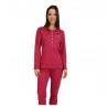 LYDIA CREATION Γυναικεία Πυζάμα Βαμβακερή Normal Fit 25618-1 Κόκκινο