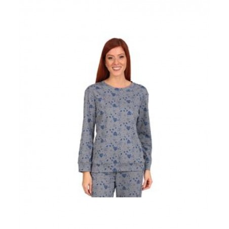 LYDIA CREATION ΓΥΝΑΙΚΕΙΑ ΠΥΖΑΜΑ ΒΑΜΒΑΚΕΡΗ NORMAL FIT 25609-2 ΜΠΛΕ