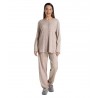 RELAX ΣΕΤ Γυναικεία Πυτζάμα Normal Fit Πολυέστερας- Βαμβάκι 3225041 Μπέζ