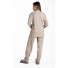 RELAX ΣΕΤ Γυναικεία Πυτζάμα Normal Fit Πολυέστερας- Βαμβάκι 3225041 Μπέζ