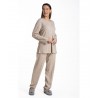 RELAX ΣΕΤ Γυναικεία Πυτζάμα Normal Fit Πολυέστερας- Βαμβάκι 3225041 Μπέζ