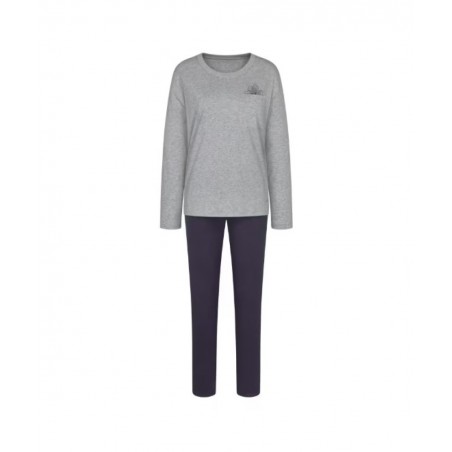 10225065-M034 TRIUMPH Sets PK 01 LSL X Γυναικείο Σετ Πυτζάμας Βαμβάκι Normal Fit Γκρι Μελανζέ