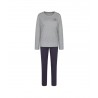 10225065-M034 TRIUMPH Sets PK 01 LSL X Γυναικείο Σετ Πυτζάμας Βαμβάκι Normal Fit Γκρι Μελανζέ