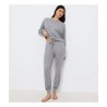 10225059-M033 TRIUMPH Cozy Comfort Cozy Trouser X Γυναικείο Πλεκτό Παντελόνι Loungewear Βισκόζη Normal Fit Γκρι Μελανζέ