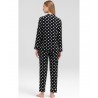 KARINA Σετ Γυναικεία Πυτζάμα Κουμπωτή Καρδούλες Ααπρο