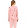 FUANNA Σετ Γυναικεία Χειμωνιάτικη Πυζάμα Hearts Ροζ