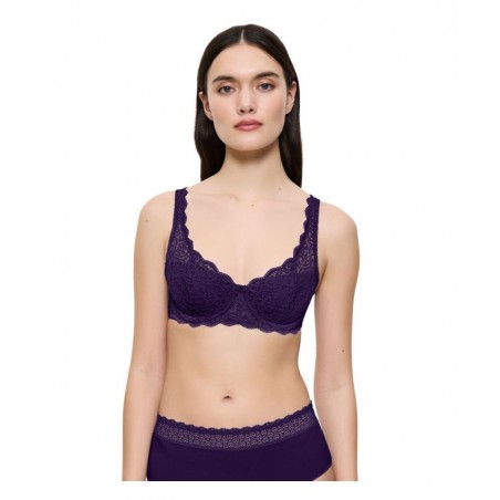 TRIUMPH AMOURETTE WHP Γυναικείο Σουτιέν Με Ελαφριά Επένδυση Και Μπανέλες Normal Fit Πολυαμίδιο 10209584-00EH Μώβ