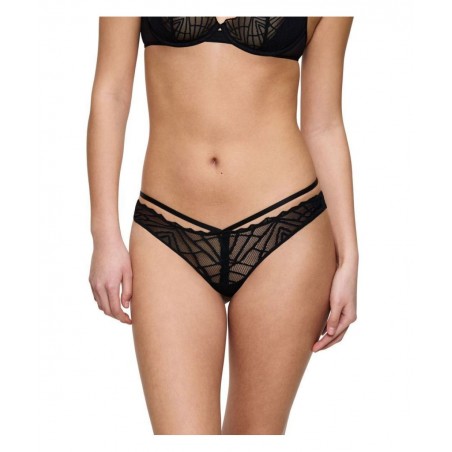 TRIUMPH That Night In Vegas String Γυναικείο Σλιπ Normal Fit Πολυαμίδιο 10224867-0004 Μαύρο