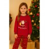 COOTAYA ΣΕΤ Παιδική Χριστουγεννιάτικη πυζάμα Αη Βασίλης Βαμβάκι 3118 Κόκκινο