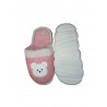 SESAMAL Παιδικές Παντόφλες Καπιτονέ Αρκουδάκι Σόλα Ελαστική Ροζ