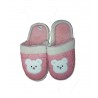 SESAMAL Παιδικές Παντόφλες Καπιτονέ Αρκουδάκι Σόλα Ελαστική Ροζ