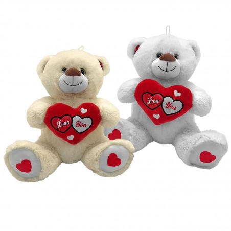Αρκουδάκι Λούτρινο με Καρδιά 30cm