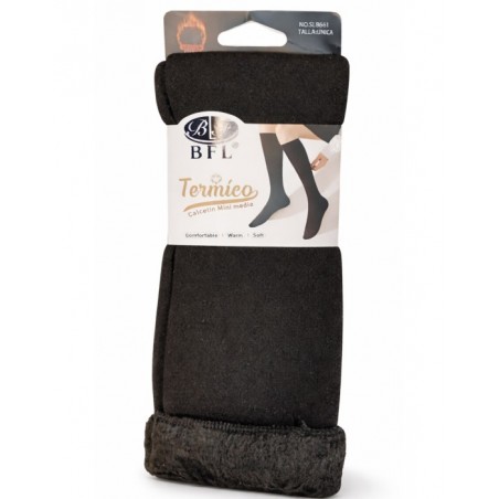 BFL SL8661 Γυναικείες Ισοθερμικές Κάλτσες Τρουακάρ 380DEN με Επένδυση Φλις Μαύρο