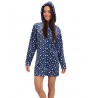 LYDIA CREATIONS Γυναικεία Χειμερινή Ρόμπα Normal Fit Πο΄λυεστέρας 25580-1 Μπλέ