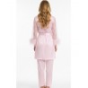COOTAIYA Σετ Σατέν Πυτζάμας με Φανελάκι - Παντελόνι -Ρόμπα -Ροζ