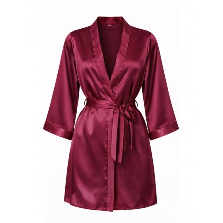 PRIMODA Γυναικεία Σατέν Ρόμπα Με Ζώνη Πολυέστερ 7431-8 Μπορντό