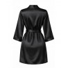 PRIMODA Γυναικεία Σατέν Ρόμπα Με Ζώνη Πολυέστερ 7431-7 Μαύρο