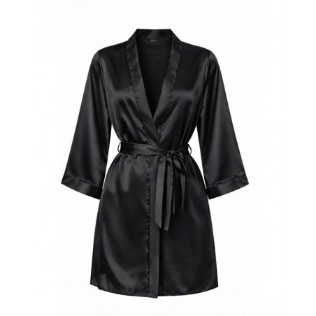 PRIMODA Γυναικεία Σατέν Ρόμπα Με Ζώνη Πολυέστερ 7431-7 Μαύρο