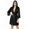 PRIMODA Γυναικεία Σατέν Ρόμπα Με Ζώνη Πολυέστερ 7431-7 Μαύρο