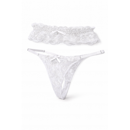 JOIN Γυναικείο Σετ Εσωρούχων Με Δαντέλα RJ80177-1 Λευκό