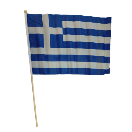 JOIN Σημαία Ελληνική Πάνινη με Ξύλινη Λαβή 44x30x58cm
