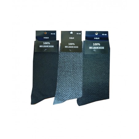 JOIN ΣΕΤ 3 Ανδρικές Κάλτσες Βαμβακερές HX1098-3 Μαύρο-Ανθρακί-Γκρί