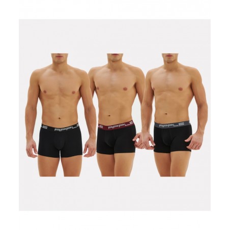 APPLE Ανδρικά Μπόξερ Τριάδα Normal Fit Βαμβακερά APP-0114965 Μαύρο