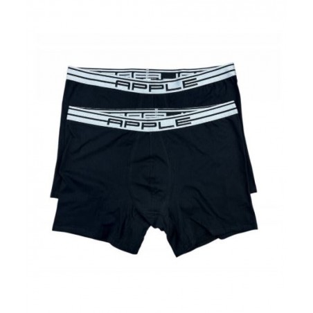 APPLE Ανδρικά Μπόξερ Δυάδα Μακρύ Normal Fit Βαμβακερά APP-0116944 Μαύρο-Μπλε