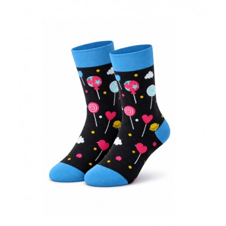 HOHO SOCKS Unisex Κάλτσες Lolipop Βαμβάκι JT-0001-1 Μαύρο