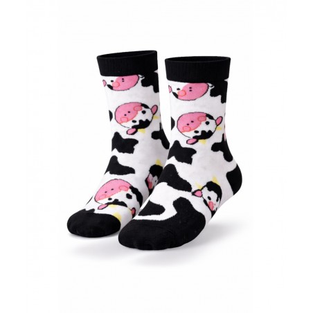 CARNAVAL Unisex Κάλτσες Cow Βαμβάκι ΜΑΥΡΟ
