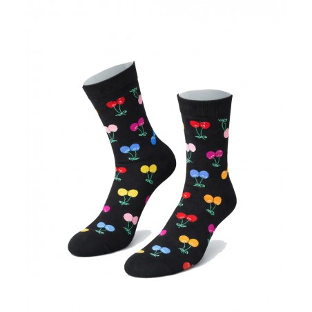 CARNAVAL Unisex Κάλτσες Cherries 1090-8 Βαμβάκι Μαύρο