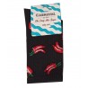 CARNAVAL UNISEX Κάλτσες Σχέδια Chilli Peppers Βαμβάκι Mαύρο