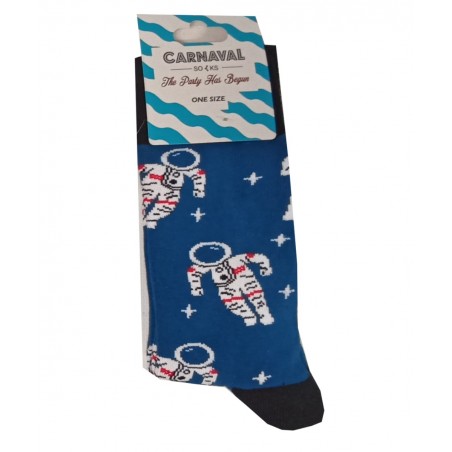 CARNAVAL UNISEX Κάλτσες Σχέδια Space Βαμβάκι Μπλέ
