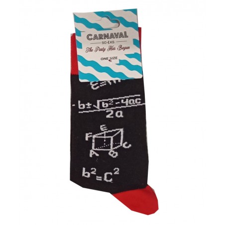 CARNAVAL UNISEX Κάλτσες Σχέδια Math Βαμβάκι Μαύρο