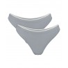 10224864-3602 SLOGGI Γυναικείο Σλίπ GO SENSE TANGA 2P Normal Fit Μοντάλ Γκρί