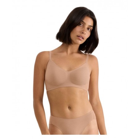 10226703-00CM SLOGGI Γυναικείο Σουτιέν Zero Feel Pure Soft Bra Normal Fit Μοντάλ Μπέζ
