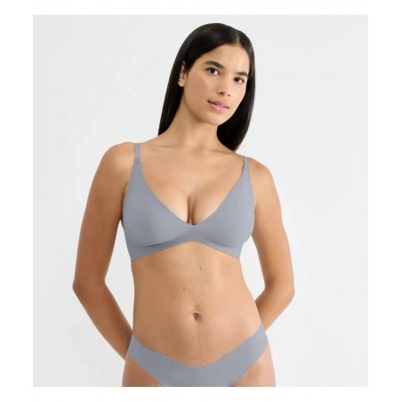10226701-3602 SLOGGI Γυναικείο Μπουστάκι ZERO Feel 2.00 Push Up Normal Fit Πολυαμίδιο Γκρί