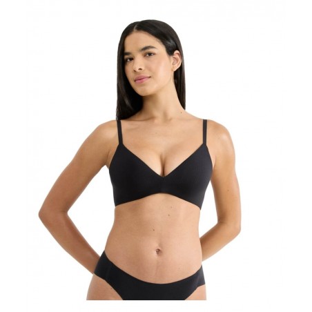 10226693-0004 SLOGGI Γυναικείο Σουτιέν ZERO FEEL PURE THE PUSH UP Normal Fit Πολυέστερ Mαύρο