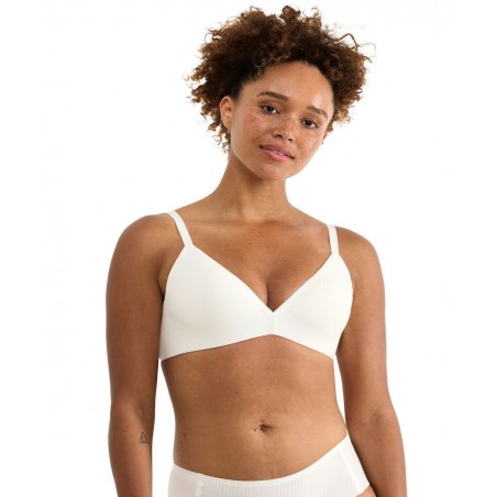 10226693-00GZ SLOGGI Γυναικείο Σουτιέν ZERO FEEL PURE THE PUSH UP Normal Fit Πολυέστερ Λευκό