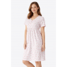 RELAX Γυναικείο Νυχτικό Με Κοντό Μανίκι Βαμβακερό Normal Fit 3326065 Ροζ