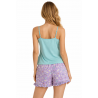 RELAX Γυναικείο Καλοκαιρινό Σετ Πυζάμας Με Σορτς Βαμβακερό Normal Fit 3326054 Μωβ
