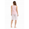 RELAX Γυναικείο Καλοκαιρινό Σετ Πυζάμας Με Βερμούδα Βαμβακερό Normal Fit 3326063 Ρόζ